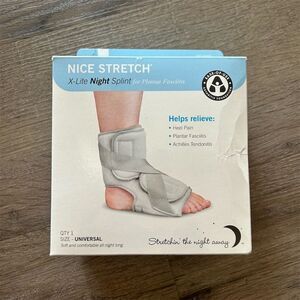 Brownmed Night Splint for Plantar Fasciitis Relief Unisex Foot Support XLite EUC